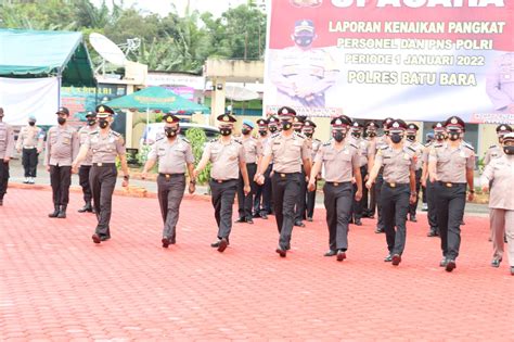 Upacara Kenaikan Pangkat Perwira Bintara Dan Asn Polres Batubara