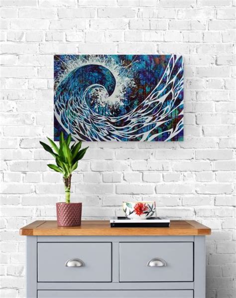 Wave Crest Original Painting Deep Impressions Underwater Art