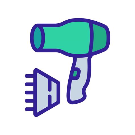 Cylindrical Hair Dryer With Styler Icon Vector Outline 10043873 Vector