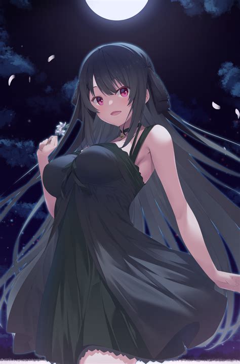 Wallpaper Anime Girls Ao No Kanata No Four Rhythm Tobisawa Misaki Long Hair Black Hair