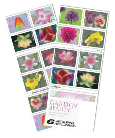 Buy Usps Garden Beauty Forever Postage Stamps Book Of 20 Self Stick First Class Wedding