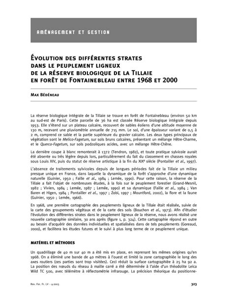 Calaméo Fontainebleau évolution Peuplement Réserve Bio 1968 2000