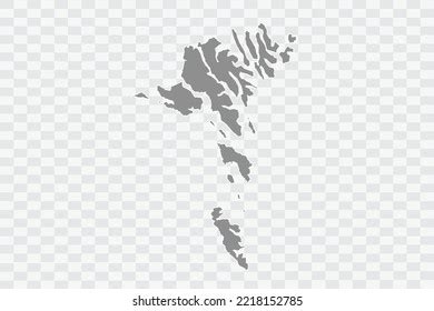 Faroe Islands Map Grey Color On Stock Vector Royalty Free