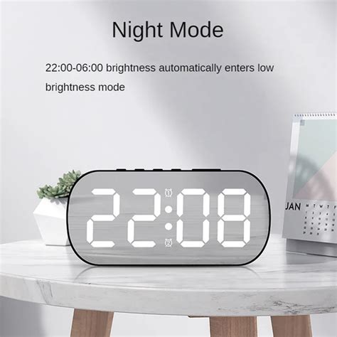 Modern Digital Alarm Clock with Calendar & Temperature - TECHTRONICS SHOP