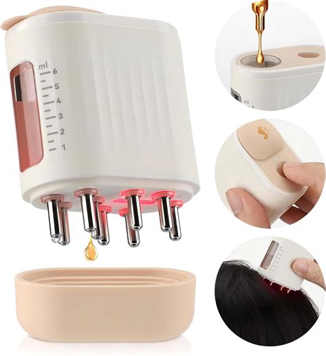 Hair Oiling Applicator And Electric Scalp Massager Portable 2 In 1 Electric Hair