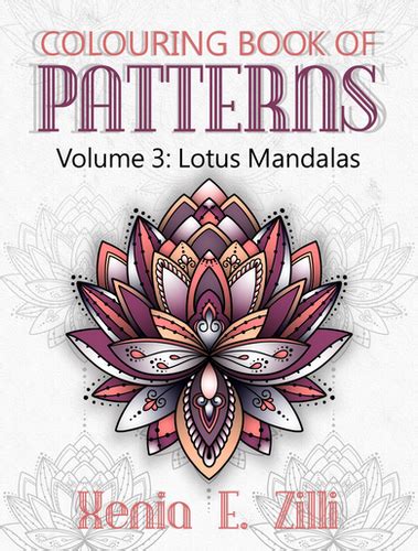 Book Of Patterns 3 Lotus Mandalas Colouring Pages