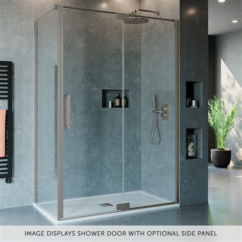 Crosswater Optix 10 Pivot Shower Door With Inline Panel And Optional