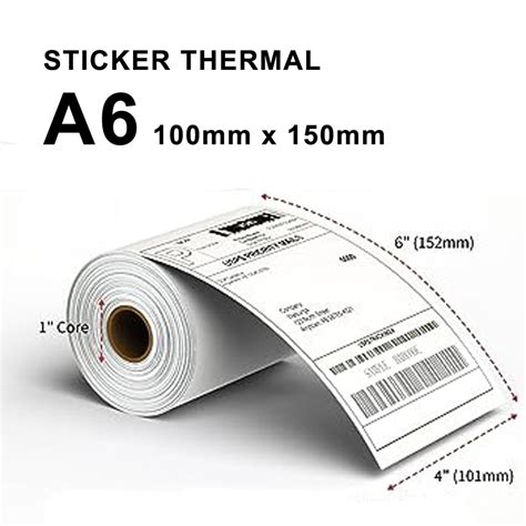 Jual Ldz Sticker Label Resi Thermal A X Mm Lembar