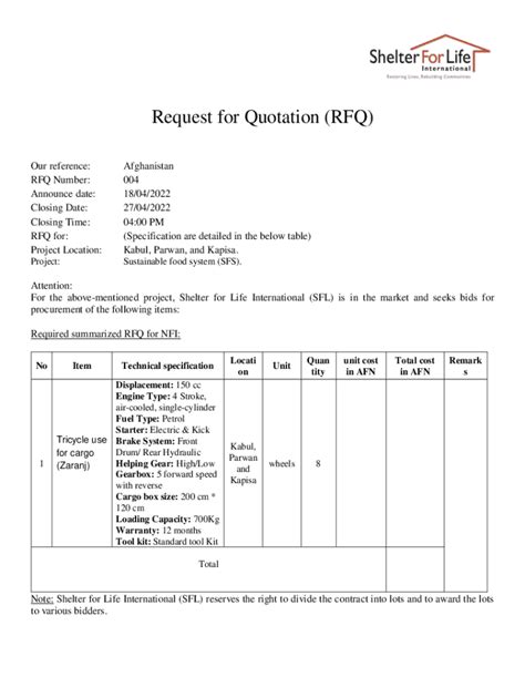 Fillable Online Sap Request For Quotation Rfq Tutorial Fax Email