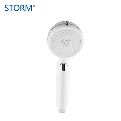 Bathroom White Multi Functions Powerful Spray Shower With Pause Switch