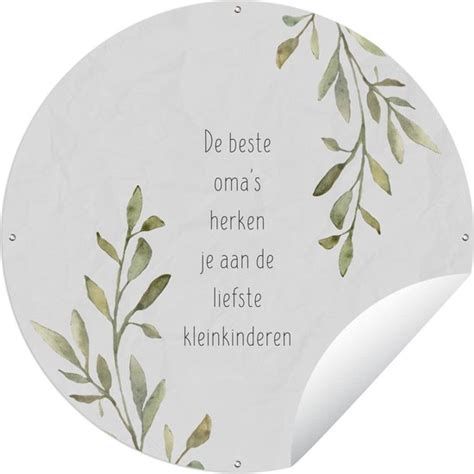 Tuincirkel De Beste Oma S Quotes Spreuken Oma X Cm Ronde