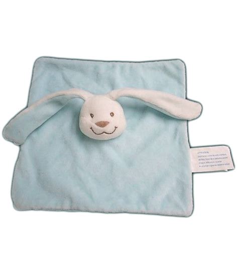 Doudou Plat Lapin Bleu Blanc Kimbaloo La Halle