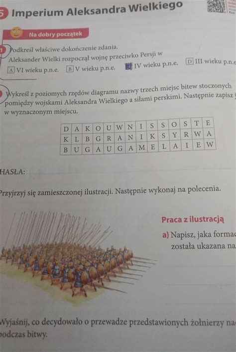 Wykreśl Z Poziomych Rzędów Diagramu Nazwy Trzech Miejsc Bitew