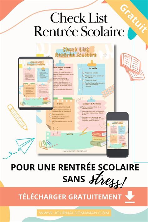 Check List Gratuite pour une Rentrée Scolaire Réussie Checklist List