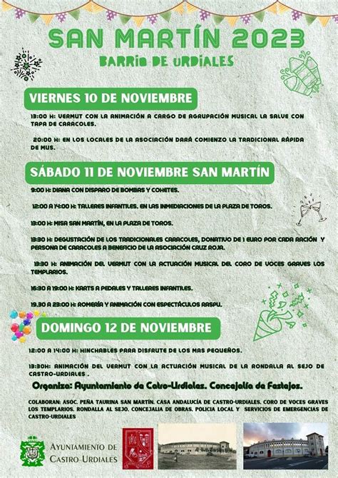 Programa De Las Fiestas De San Mart N En Castro Urdiales