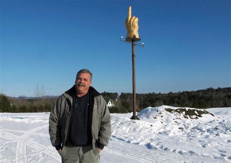 Man Builds A Giant Middle Finger Statue To Flip Off Town Officials In Vermont