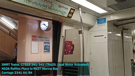 Loud Motor Activated SMRT Trains KNS C751B 341 342 Raffles