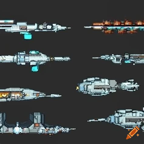 Sprites Of Science Fiction Spaceships For Game Design On Craiyon