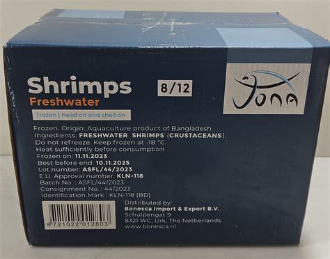 Jona Fresh Water Shrimps Hoso X Kg Bd