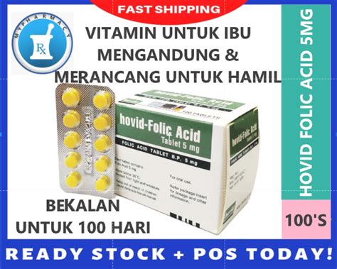 HOVID FOLIC ACID 5MG 100 S EXP 30 06 2024 UNTUK IBU MENGANDUNG ATAU