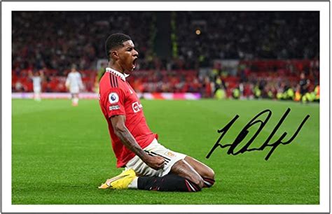 Marcus Rashford Signed X Inch Photo Print With Pre Printed Signature