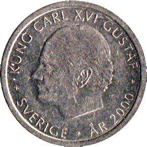 1 Krona Carl XVI Gustaf New Millennium Suecia Numista