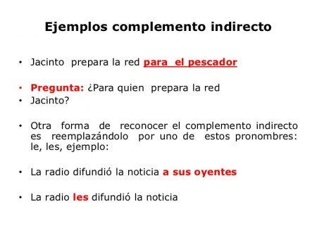 Ejemplos De Complemento Indirecto Y Definici N Yavendr S