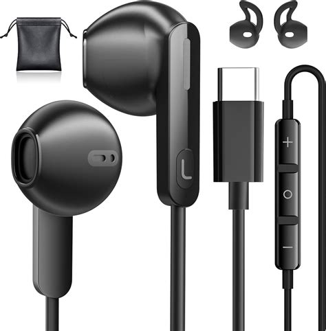 Usb C Headphones For Iphone 15 16 Pro Max 15 Pro Max Earphones Wired Type C With Mic Stereo Usb