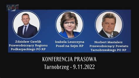 KONFERENCJA PRASOWA PO TARNOBRZEG 9 11 2022 YouTube