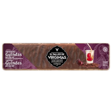 Turrón de chocolate con guindas al licor 300g Virginias