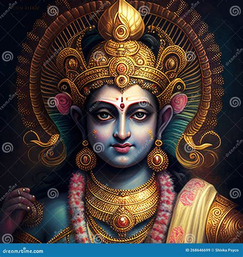 Lord Vishnu Vector Illustration CartoonDealer 41895312