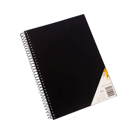 Quill Visual Art Diary Pp 110gsm A4 200 Pages Black Hamelin Brands