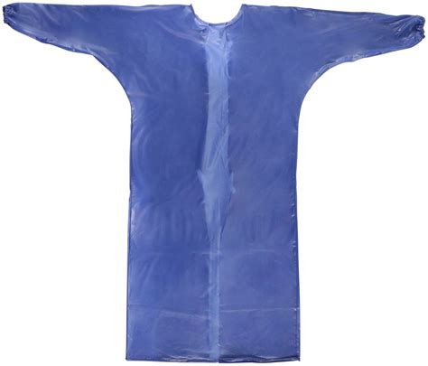 Ansell Chemical Resistant Sleeve Apron M Blue Vinyl 3ryv556 910