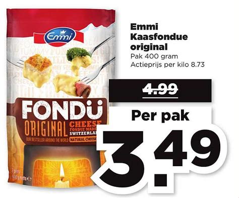 Emmi Kaasfondue Original Aanbieding Bij PLUS 1Folders Nl