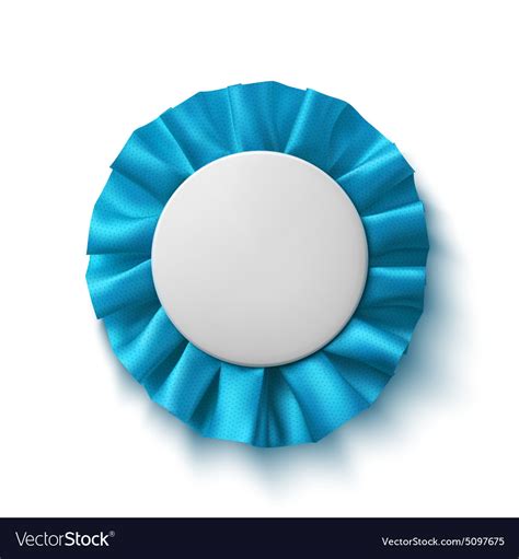 Blank Realistic Blue Fabric Award Ribbon Vector Image