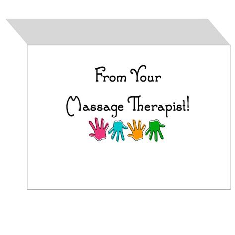 Massage Therapist Thank You Cards Greeting Card Massage Therapy