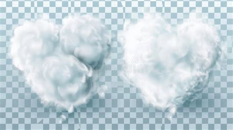 Isolated Cotton Wool Pieces In The Shape Of Clouds And Hearts Modern