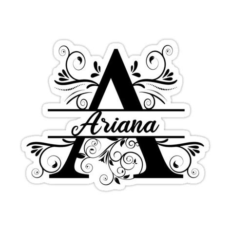 Personalized Name Monogram A Ariana Letter A Sticker For Sale By