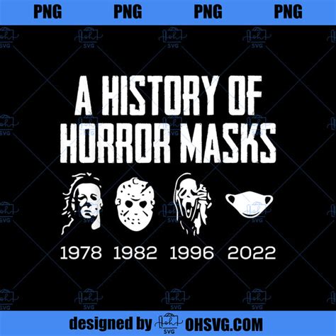 History Of Horror Masks Lazy Halloween Costume Face Mask PNG Download ...