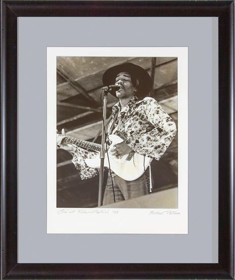 Michael Putland Jimi At Woburn Festival Framed B W Photograph