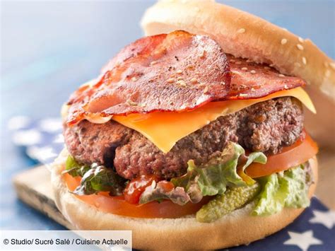 Hamburger au bacon facile et rapide découvrez les recettes de Cuisine