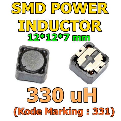 Jual Power Inductor 330uH SMD 5A CD127 SMT Induktor 12 X 12 X 7mm 330