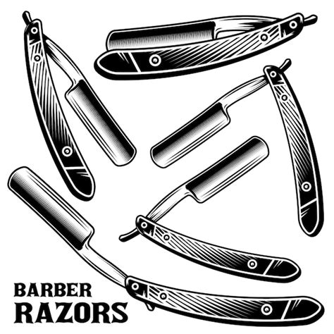 Premium Vector Barber Razor Blade Collection