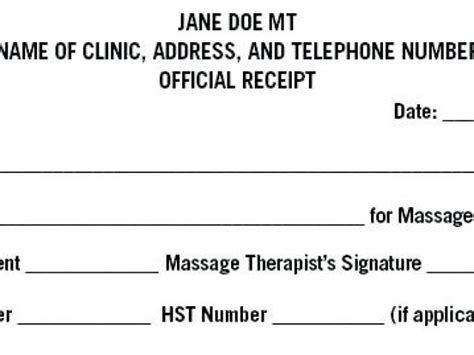 Massage Receipt Template Massage Invoice Image 3 Sample Best Practice Receipt Williamson