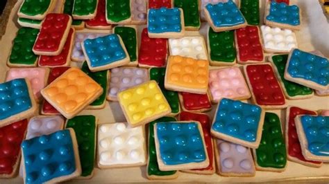 Lego Bricks Cookies Lego Cookies Baking With Kids Cake Stall