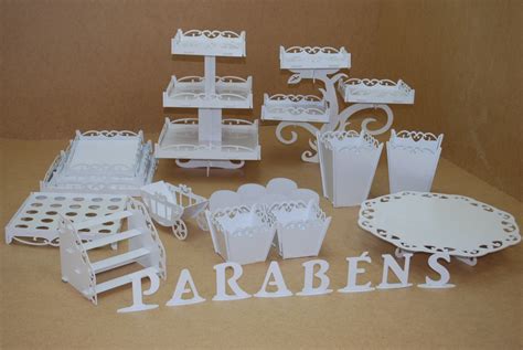 Kit Festa Provençal Luxo 31 Peças Arabesco Branco Plástico R 27500