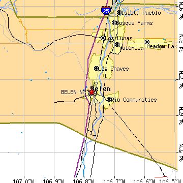 Belen New Mexico Map