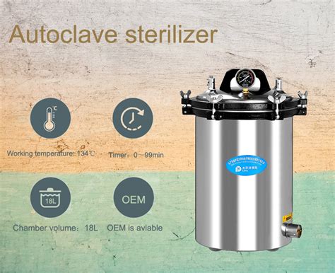 High Pressure Portable Sterilizer Autoclave 18l 24l Autoclave Steam