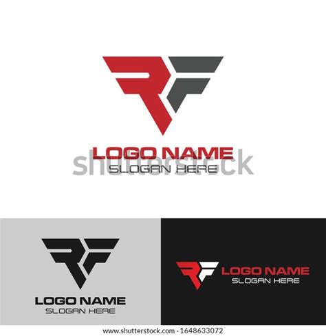 Initial Rf Logo Design Template Vector Stock Vector Royalty Free