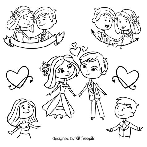 Dibujos De Pareja Novios Para Colorear Vsun